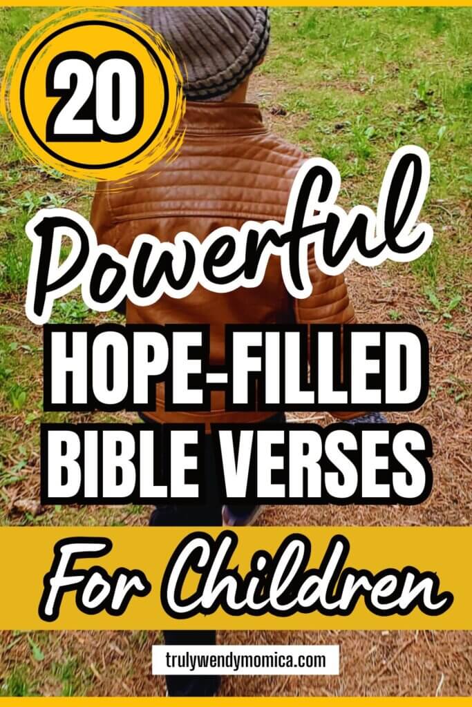 Hope-filled Bible verses for children